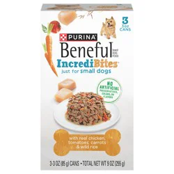 Purina Beneful Small Breed Wet Dog Food With Gravy, IncrediBites with Real Chicken