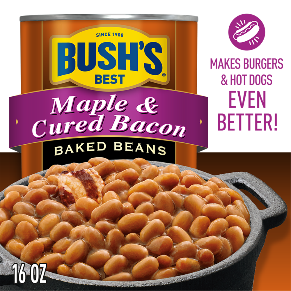 slide 5 of 5, Bush's Best Bush's Maple & Cured Bacon Baked Beans 16 oz, 16 oz