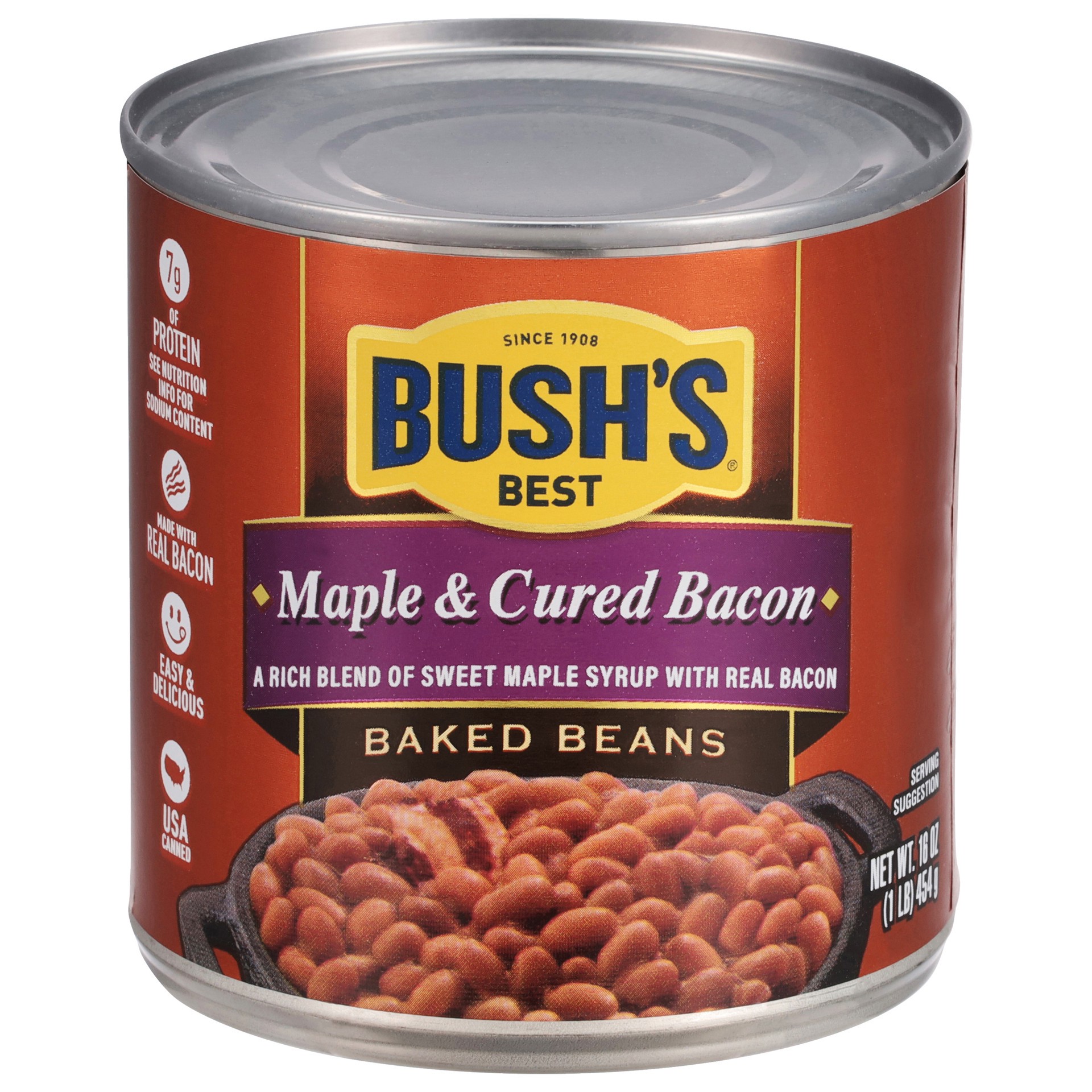 slide 4 of 5, Bush's Best Bush's Maple & Cured Bacon Baked Beans 16 oz, 16 oz