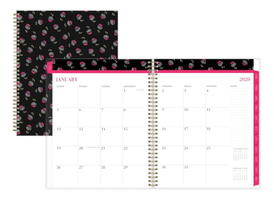 slide 2 of 4, Blue Sky Nicole Miller Weekly/Monthly Wirebound Planner, 8-1/2'' X 11'', Ditzy Dandelion, January To December 2020, 116300, 1 ct