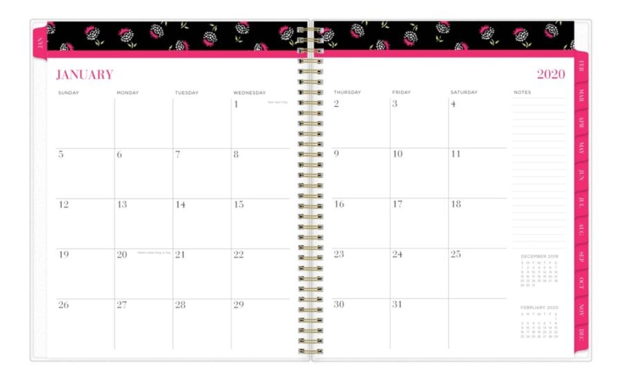 slide 3 of 4, Blue Sky Nicole Miller Weekly/Monthly Wirebound Planner, 8-1/2'' X 11'', Ditzy Dandelion, January To December 2020, 116300, 1 ct