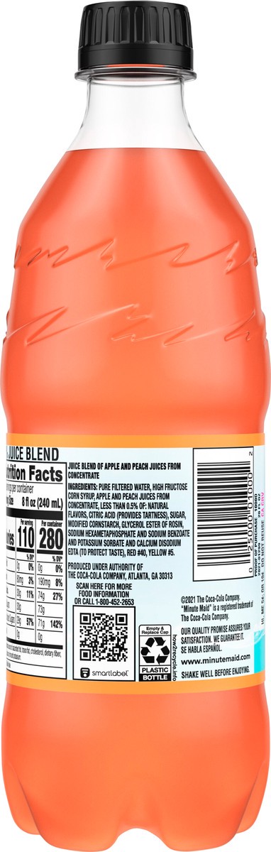 slide 3 of 7, Minute Maid Peach Bottle, 20 fl oz, 20 fl oz