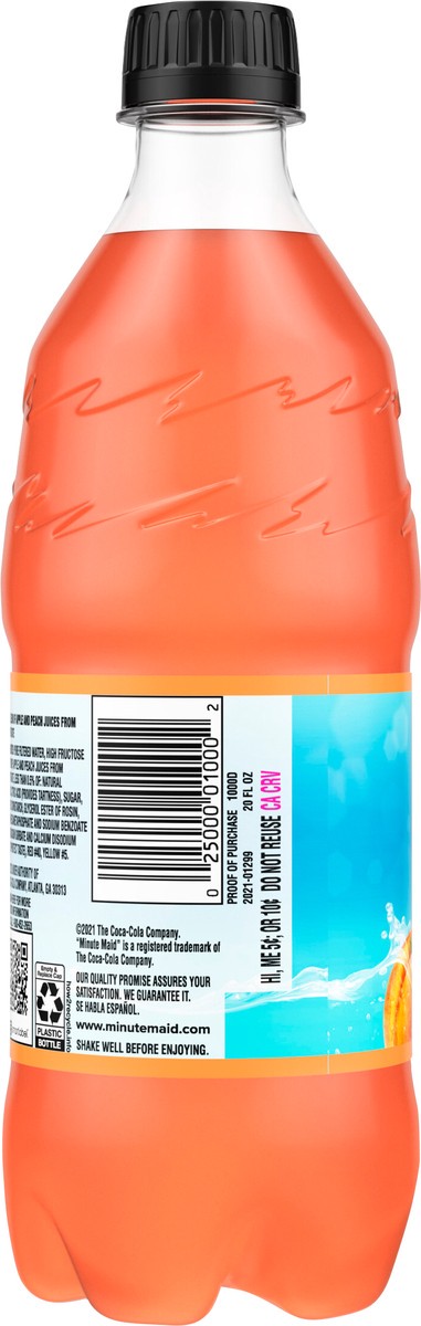 slide 6 of 7, Minute Maid Peach Bottle, 20 fl oz, 20 fl oz