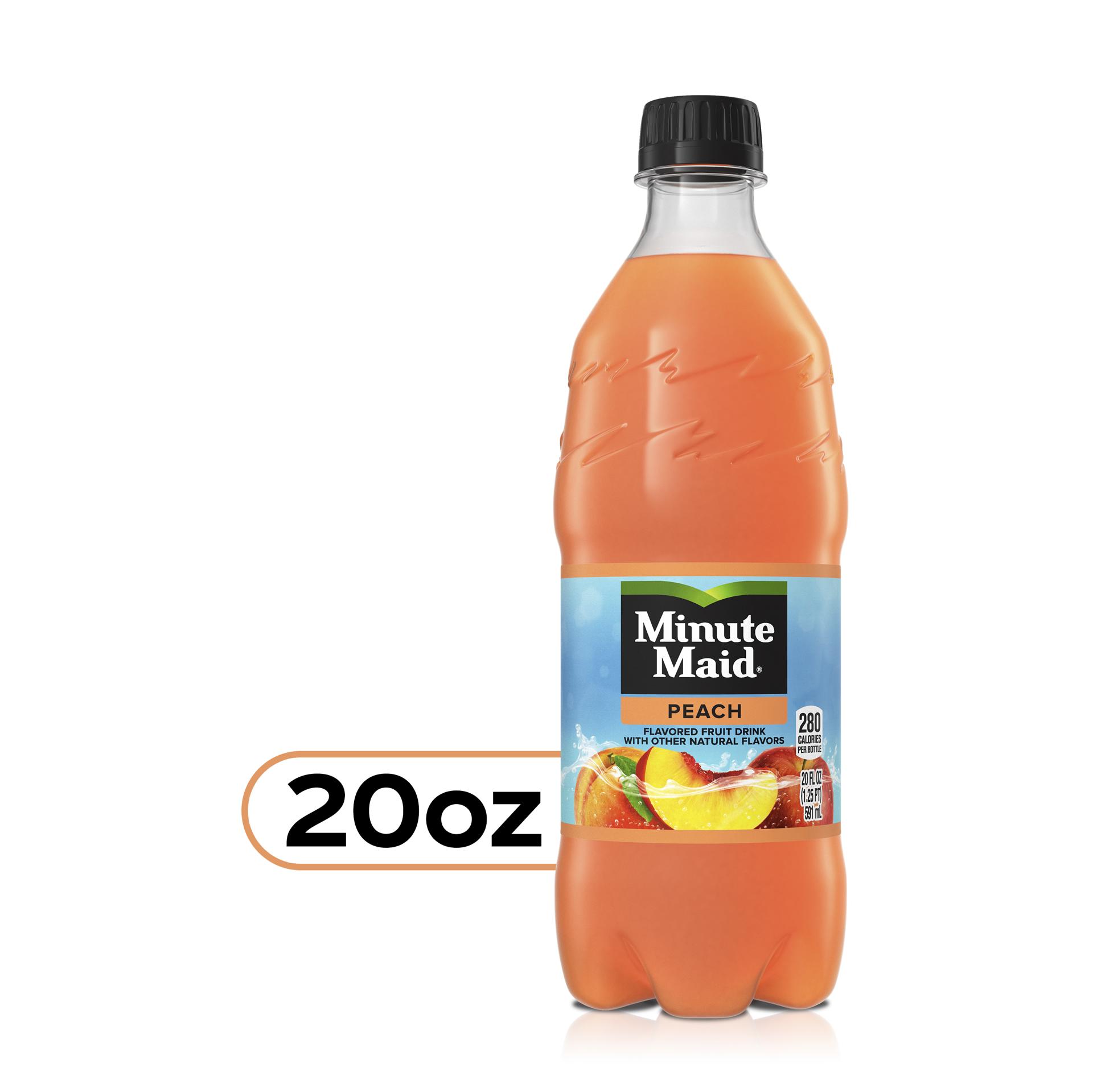 slide 1 of 7, Minute Maid Peach, Fruit Juice Drink, 20 fl oz, 20 fl oz