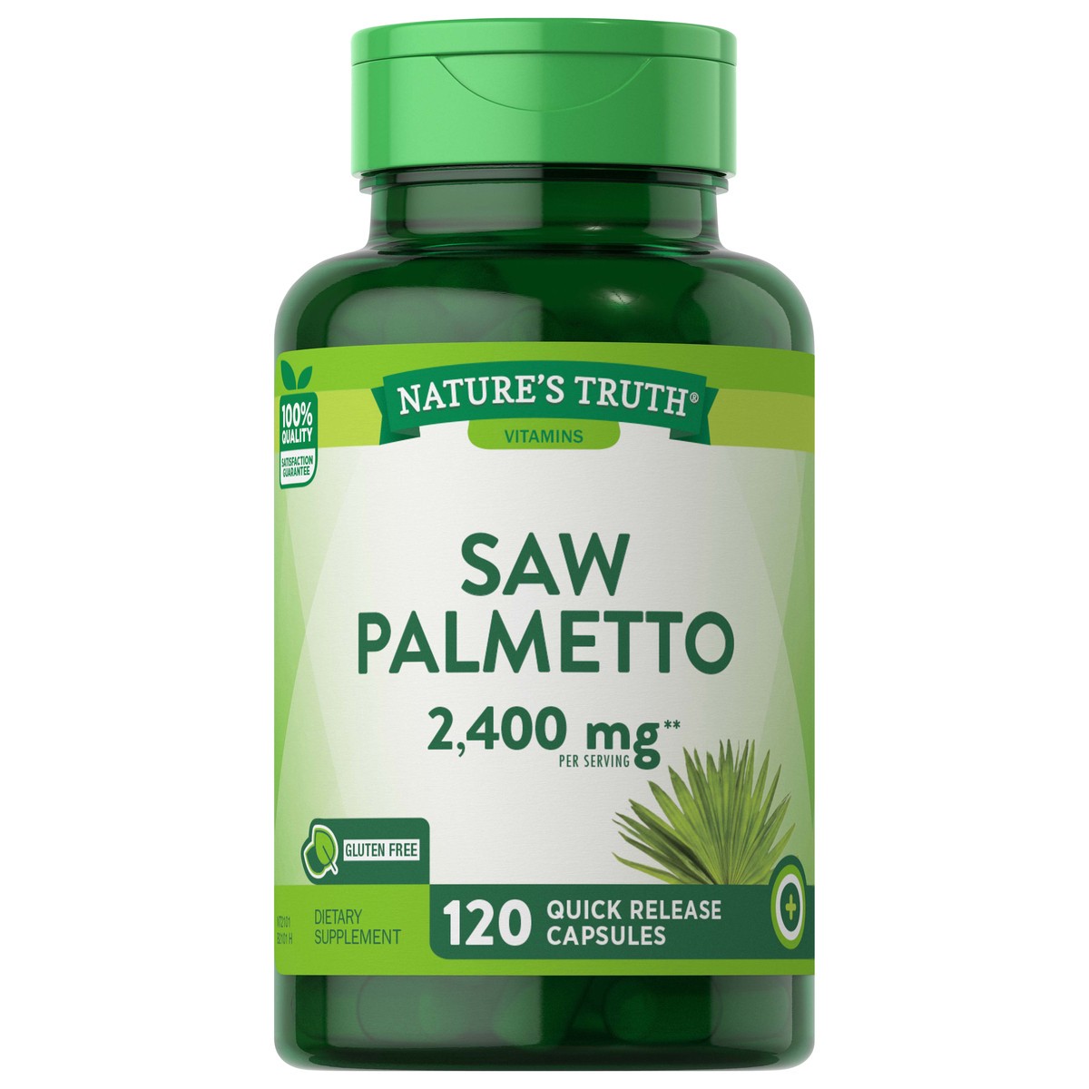 slide 1 of 4, Nature's Truth Saw Palmetto 2,400 mg, 120 ct