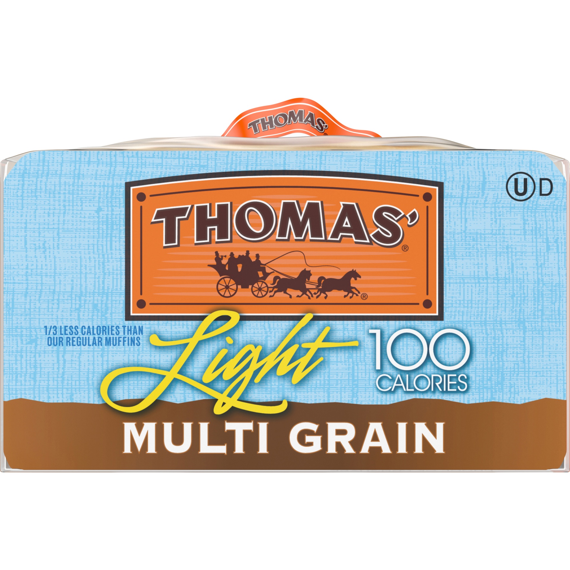 slide 6 of 9, Thomas' Light Multi-Grain English Muffins, 6 ct