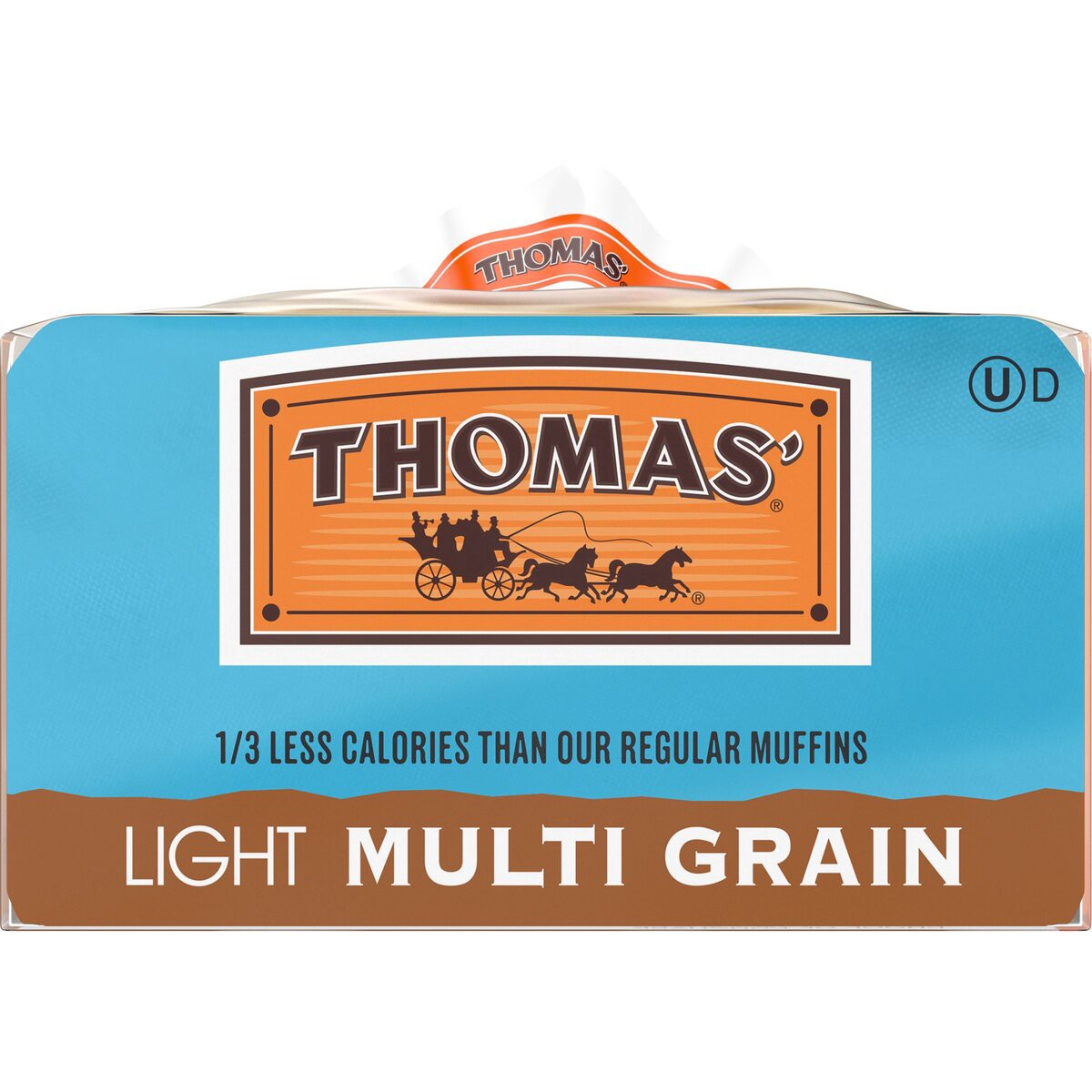 slide 7 of 7, Thomas' Light Multi-Grain English Muffins, 6 count, 12 oz, 6 ct