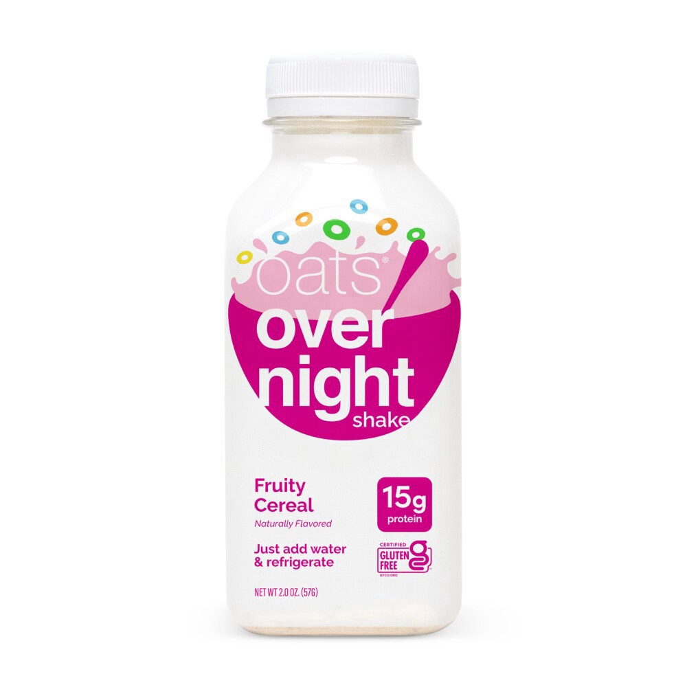 slide 1 of 3, Overnight Oats Shake Fruity Cereal, 2 oz