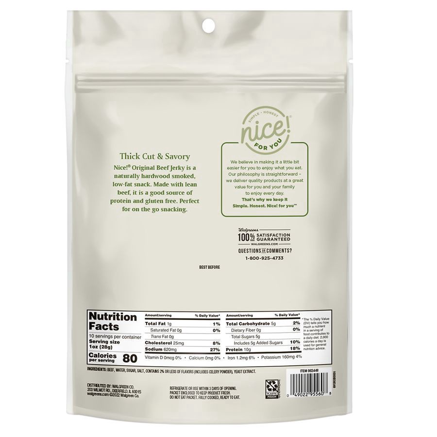 slide 2 of 5, Nice! Beef Jerky Original, 10 oz