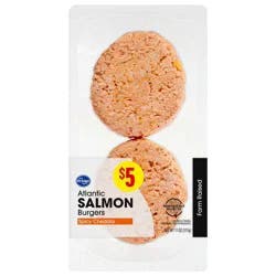 Kroger Spicy Cheddar Atlantic Salmon Burgers