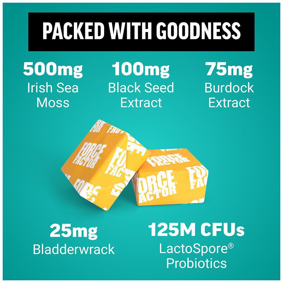 slide 3 of 5, Force Factor Superior S'mores Flavor Sea Moss 60 Soft Chews, 60 ct