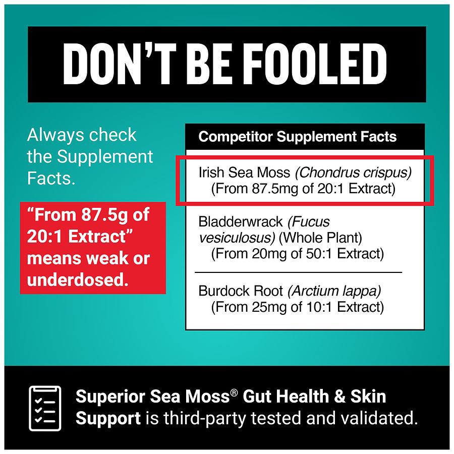 slide 5 of 5, Force Factor Superior S'mores Flavor Sea Moss 60 Soft Chews, 60 ct