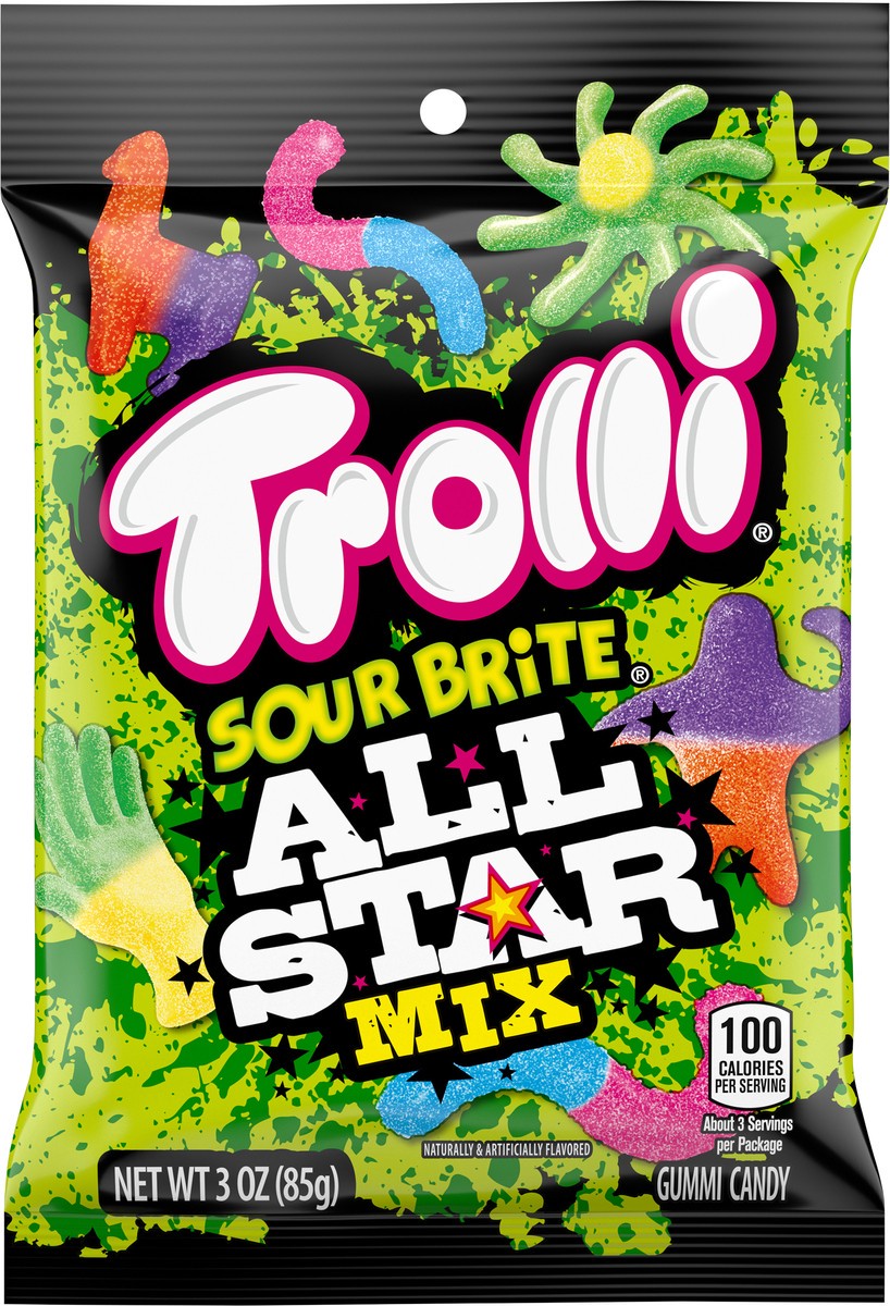 slide 4 of 14, Trolli Sour Brite All Star Mix Gummi Candy 3 oz, 3 oz