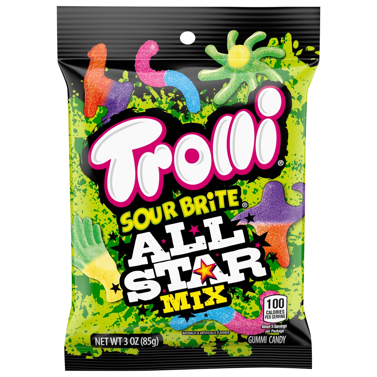 slide 7 of 14, Trolli Sour Brite All Star Mix Gummi Candy 3 oz, 3 oz