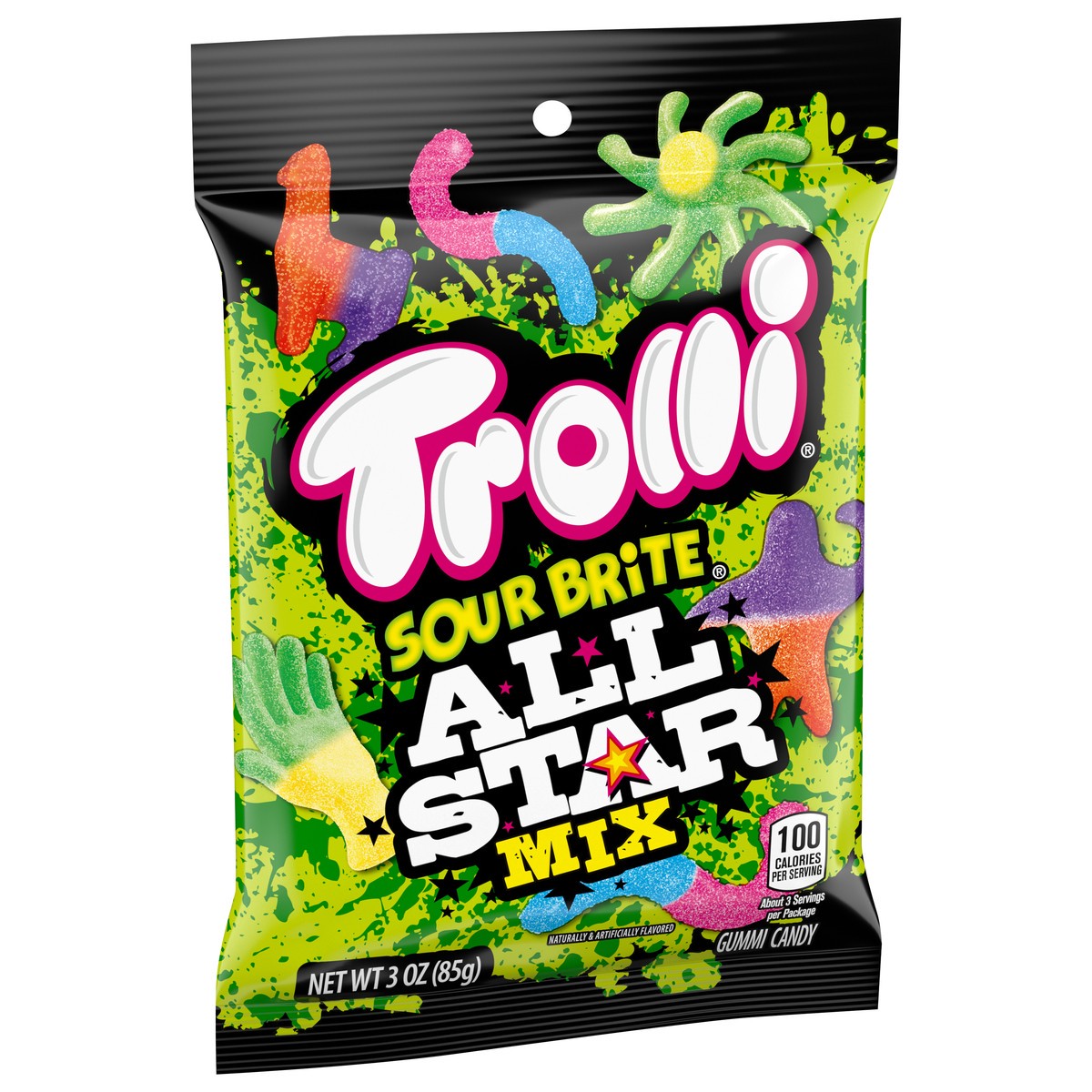 slide 11 of 14, Trolli Sour Brite All Star Mix Gummi Candy 3 oz, 3 oz