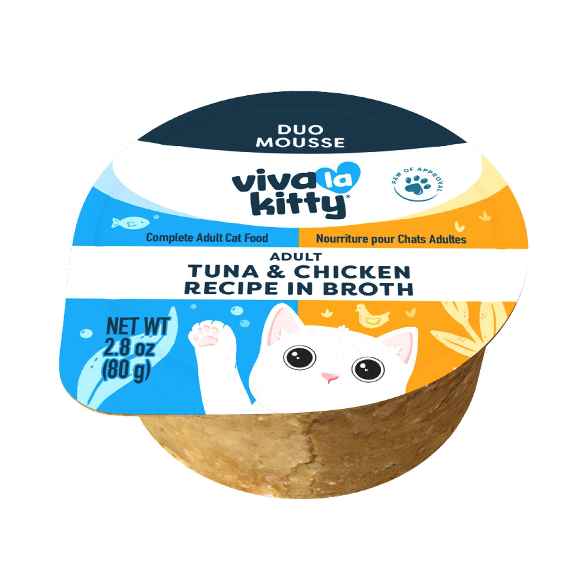 slide 1 of 1, Viva La Kitty® Duo Mousse Wet Cat Food - 2.8 Oz, 2.8 oz