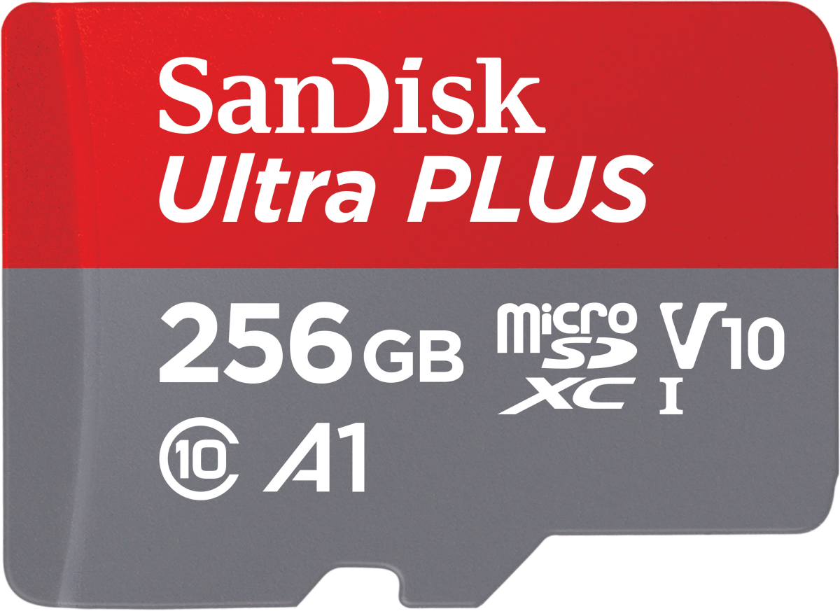 slide 1 of 2, SanDisk Ultra PLUS microSDXC UHS-I Card with Adapter - 256GB, 1 ct