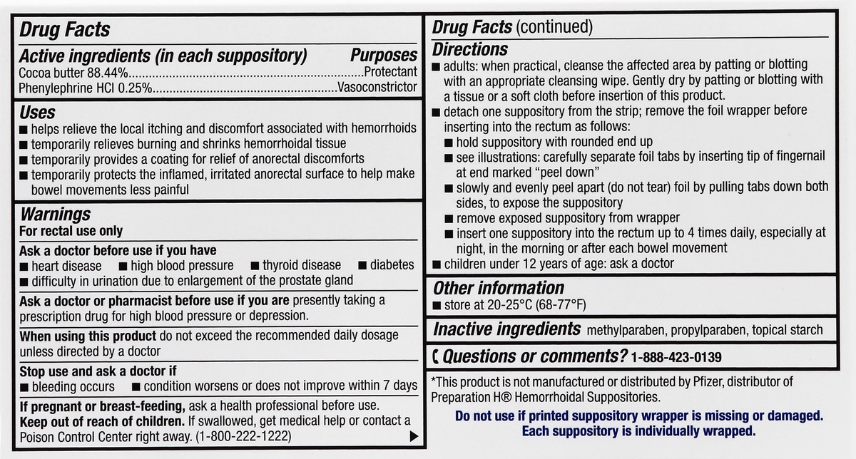 slide 6 of 6, TopCare Top Care Hemorrhoidal Suppositories, 24 ct