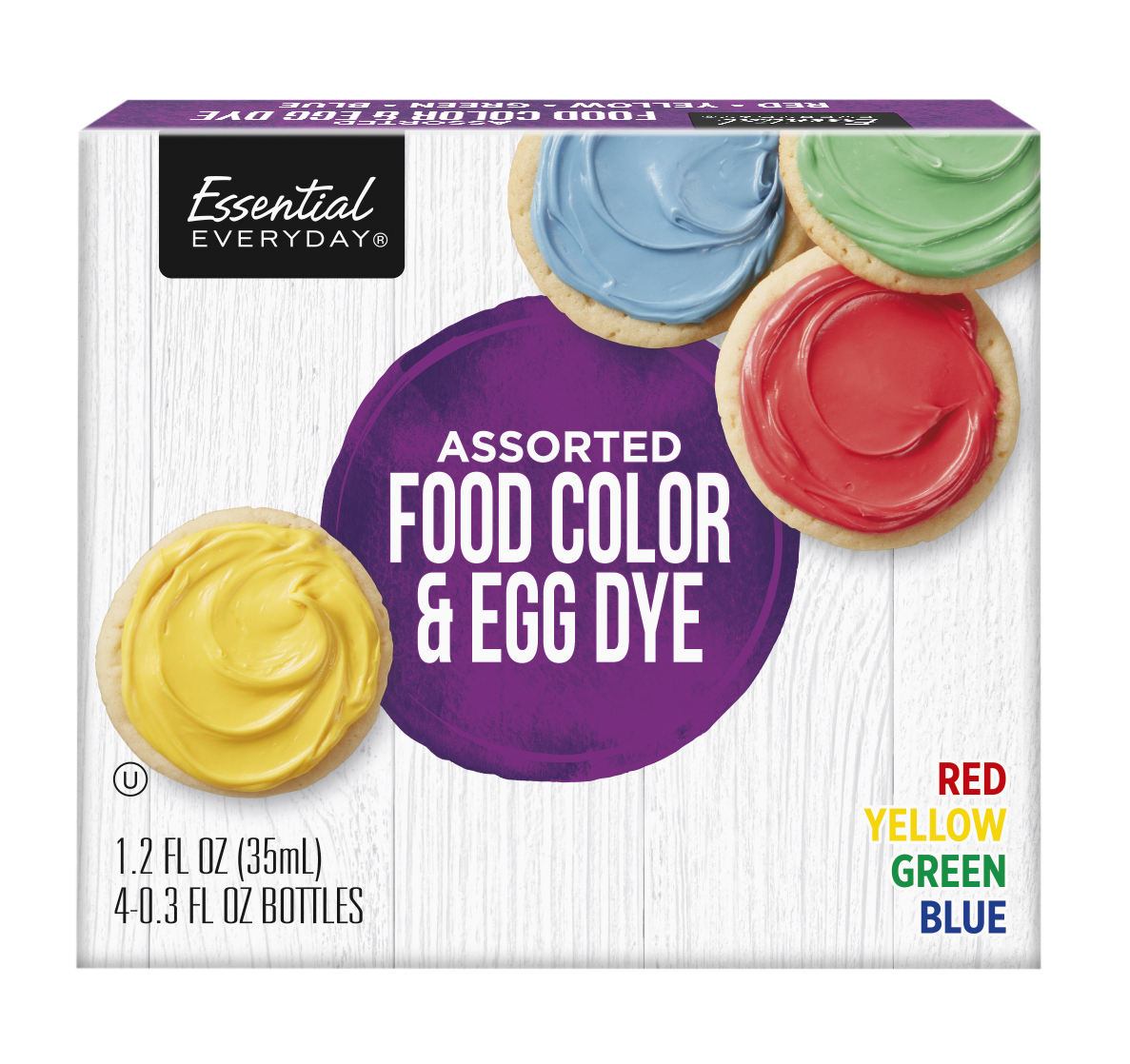 Food Coloring Kit Assorted 4, 1.2 ounce