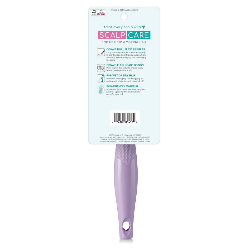 slide 6 of 6, Conair Scalp Care Flexi Head Paddle Hair Brush, 1 ct