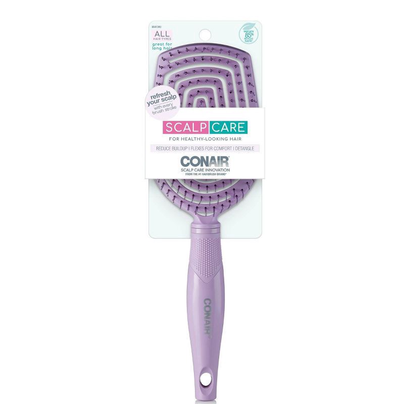 slide 1 of 6, Conair Scalp Care Flexi Head Paddle Hair Brush, 1 ct
