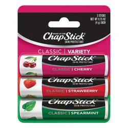 ChapStick Cs/Cherry/Strawbry/Sprmnt - Each