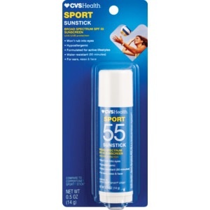 slide 1 of 1, CVS Health Sport Sunstick Broad Spectrum SPF 55, 0.5 oz