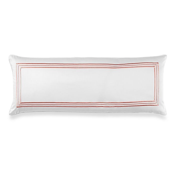 slide 1 of 1, Wamsutta MICRO COTTON Triple Baratta Stitch Bolster Throw Pillow - Coral, 1 ct