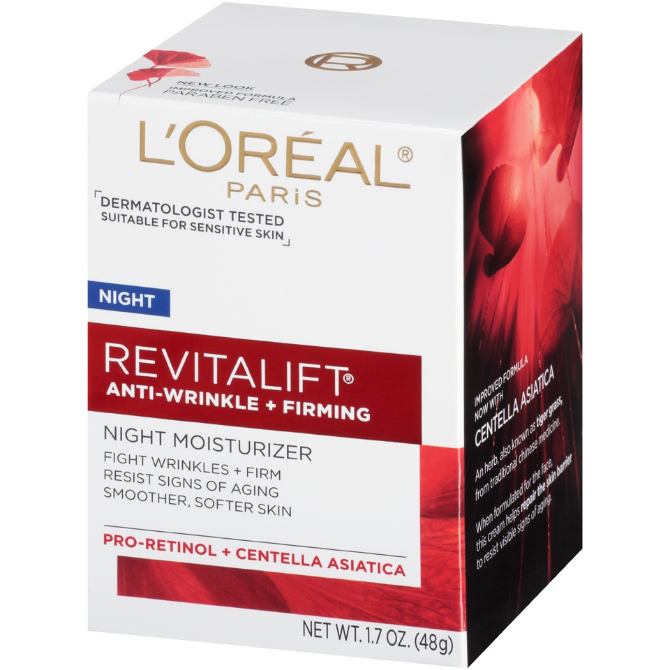 slide 4 of 8, L'Oréal Paris Revitalift Anti-Wrinkle + Firming Night Cream, 1.7 oz
