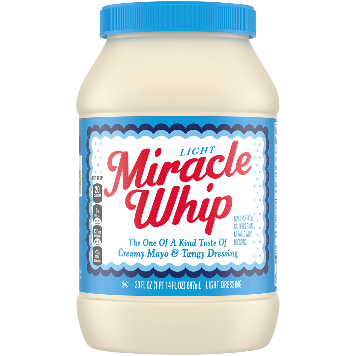 slide 7 of 14, Miracle Whip Light Mayo-like Dressing, 30 fl oz Jar, 30 fl oz