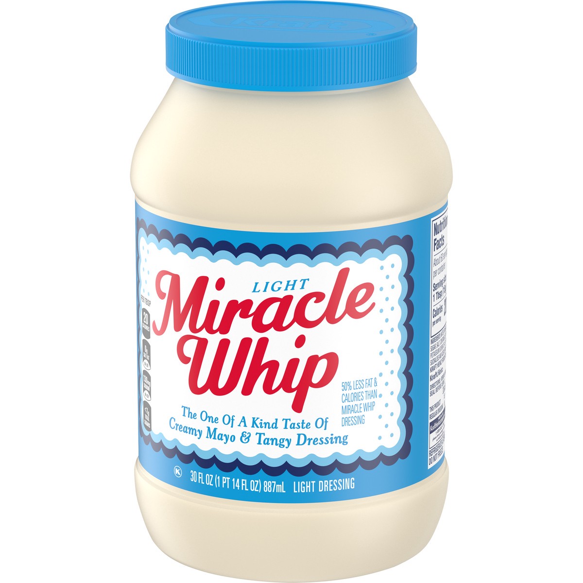 slide 14 of 14, Miracle Whip Light Mayo-like Dressing, 30 fl oz Jar, 30 fl oz