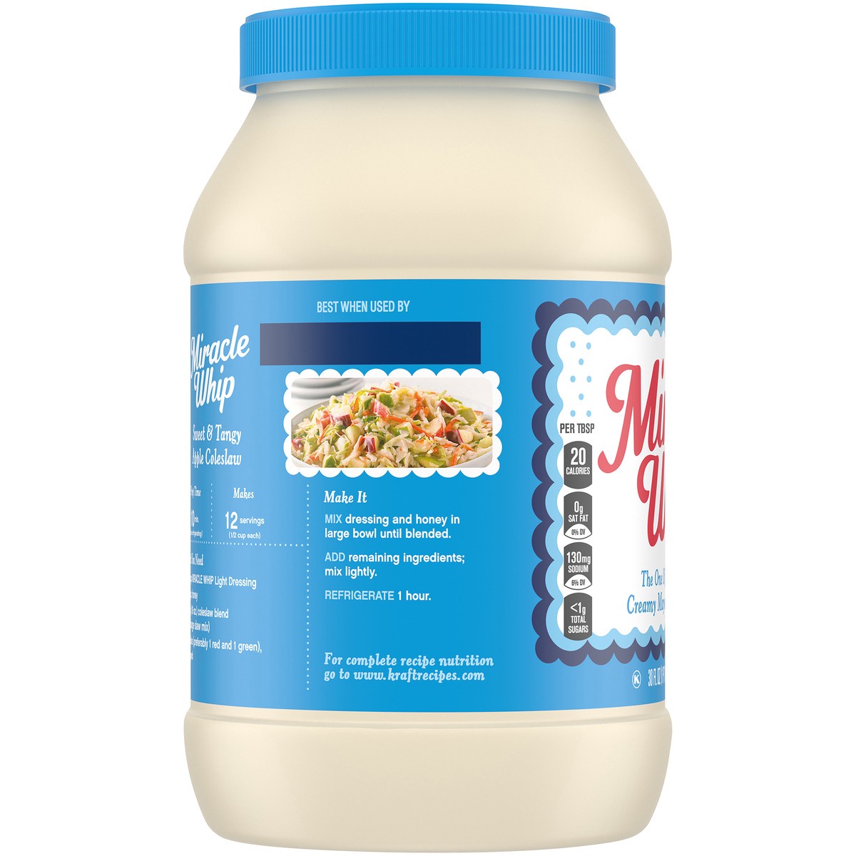 slide 11 of 14, Miracle Whip Light Mayo-like Dressing, 30 fl oz Jar, 30 fl oz