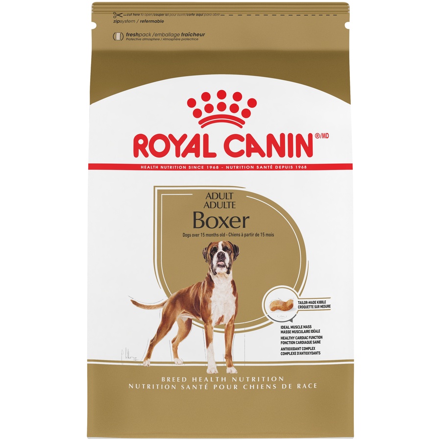 slide 1 of 9, Royal Canin Breed Health Nutrition Boxer Adult Dry Dog Food, 30 lb