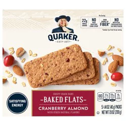 Quaker Baked Flats, Cranberry Almond - 5 ct