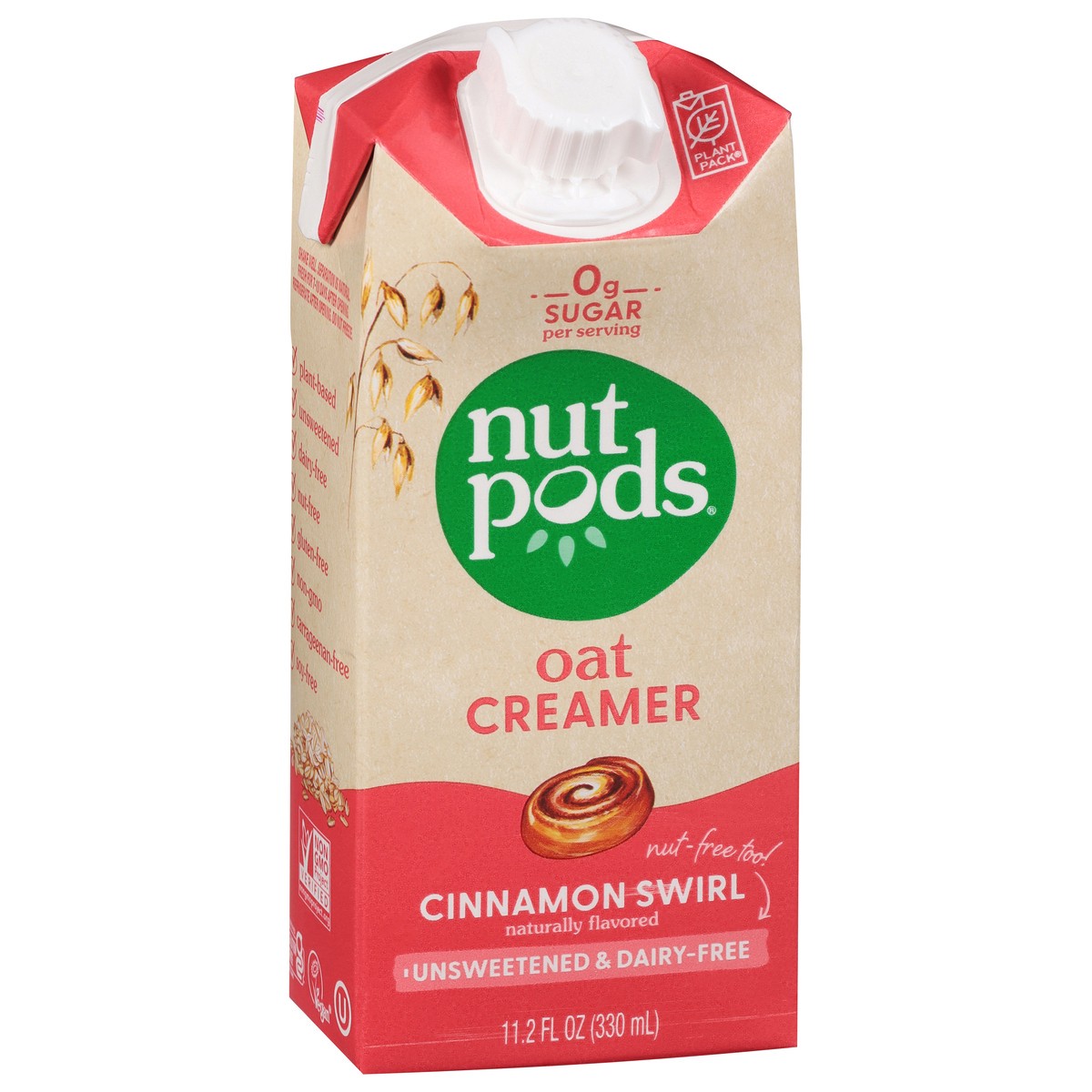 slide 3 of 9, nutpods Unsweetened & Dairy Free Cinnamon Swirl Oat Creamer 11.2 fl oz, 11.2 fl oz