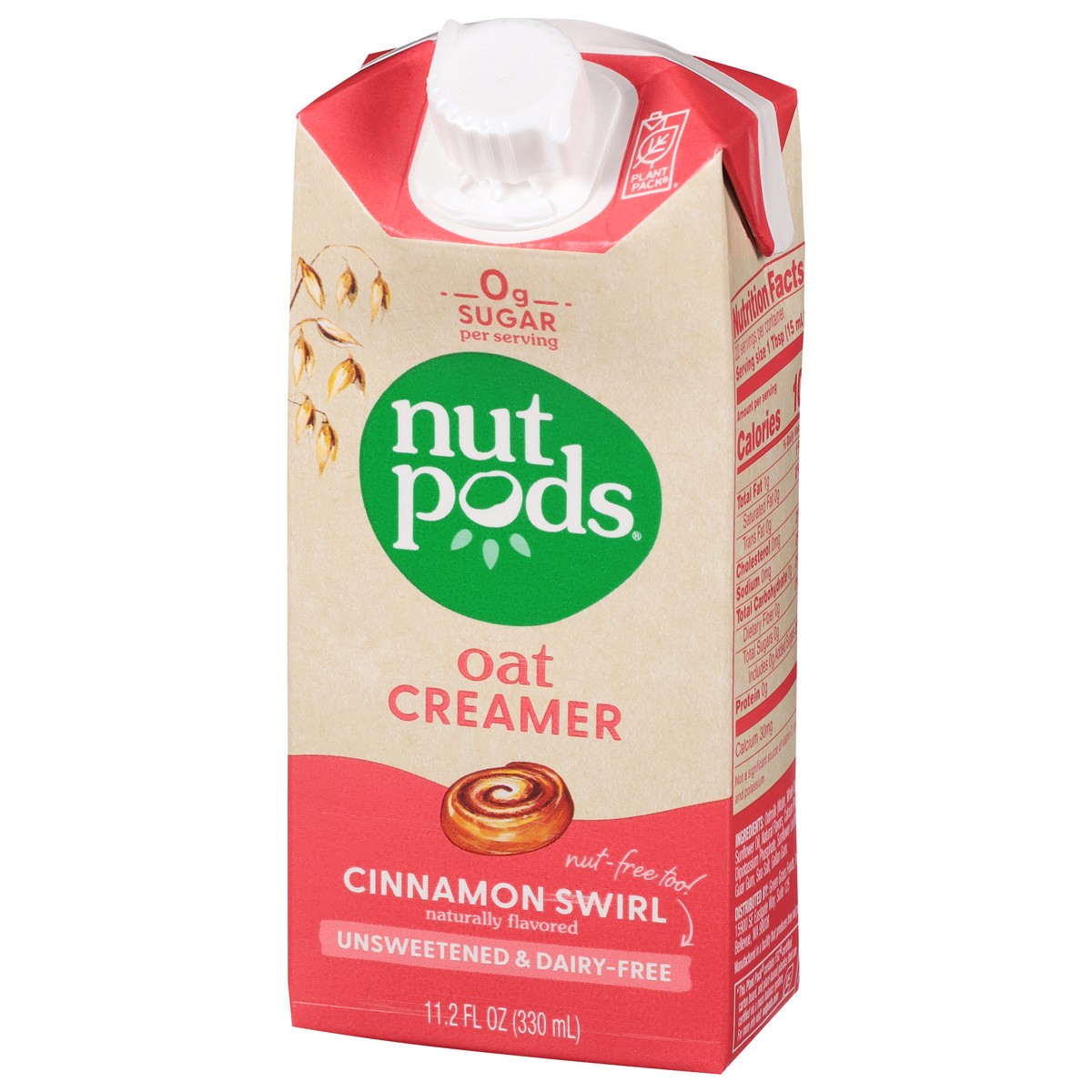 slide 8 of 9, nutpods Unsweetened & Dairy Free Cinnamon Swirl Oat Creamer 11.2 fl oz, 11.2 fl oz