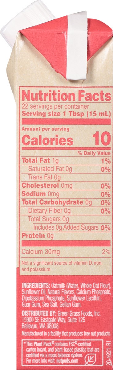 slide 4 of 9, nutpods Unsweetened & Dairy Free Cinnamon Swirl Oat Creamer 11.2 fl oz, 11.2 fl oz