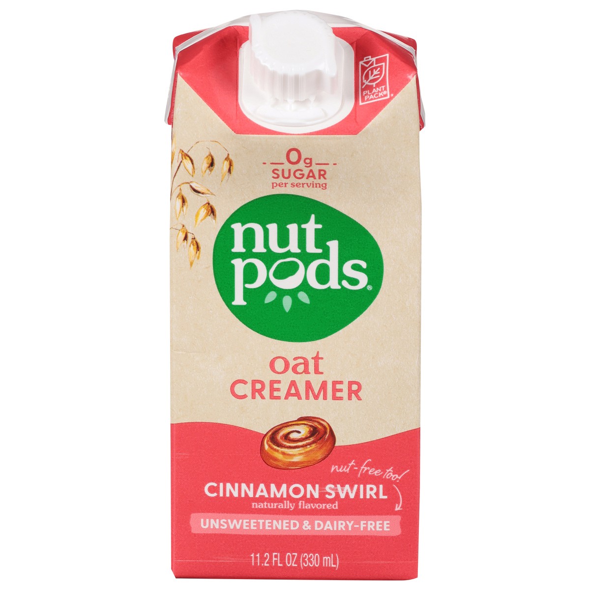 slide 1 of 9, nutpods Unsweetened & Dairy Free Cinnamon Swirl Oat Creamer 11.2 fl oz, 11.2 fl oz