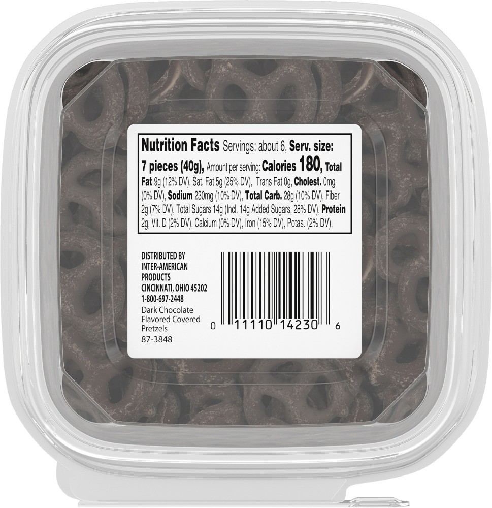 slide 3 of 3, Dark Chocolate Flavored Covered Pretzels, 8 oz