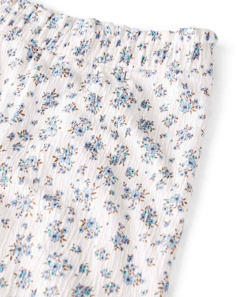 slide 4 of 4, Littleplanet Baby Girl 2-Piece Organic Cotton Crinkled Knit Set in BlueMist Bloom Print BlueMist Bloom NB, 2 pc