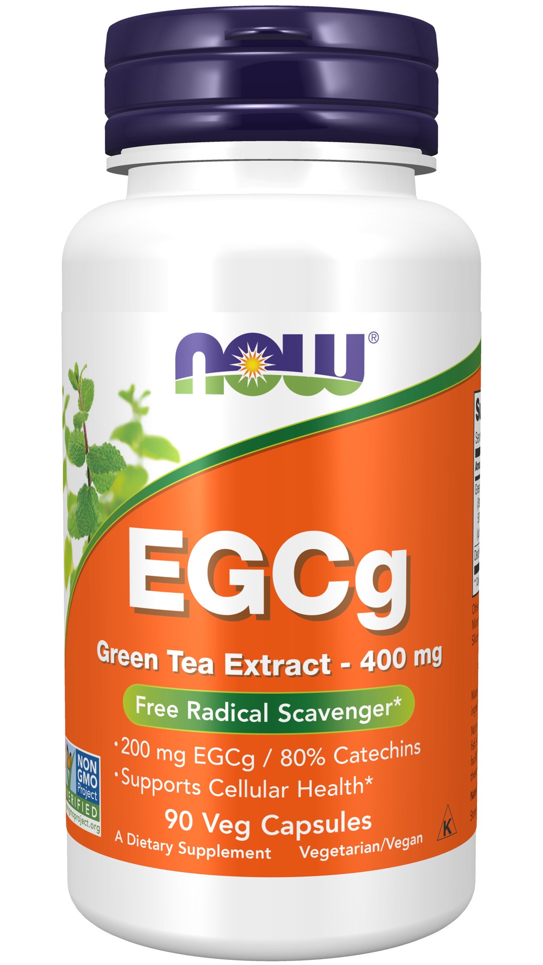 slide 1 of 4, NOW EGCg Green Tea Extract 400 mg - 90 Veg Capsules, 90 ct