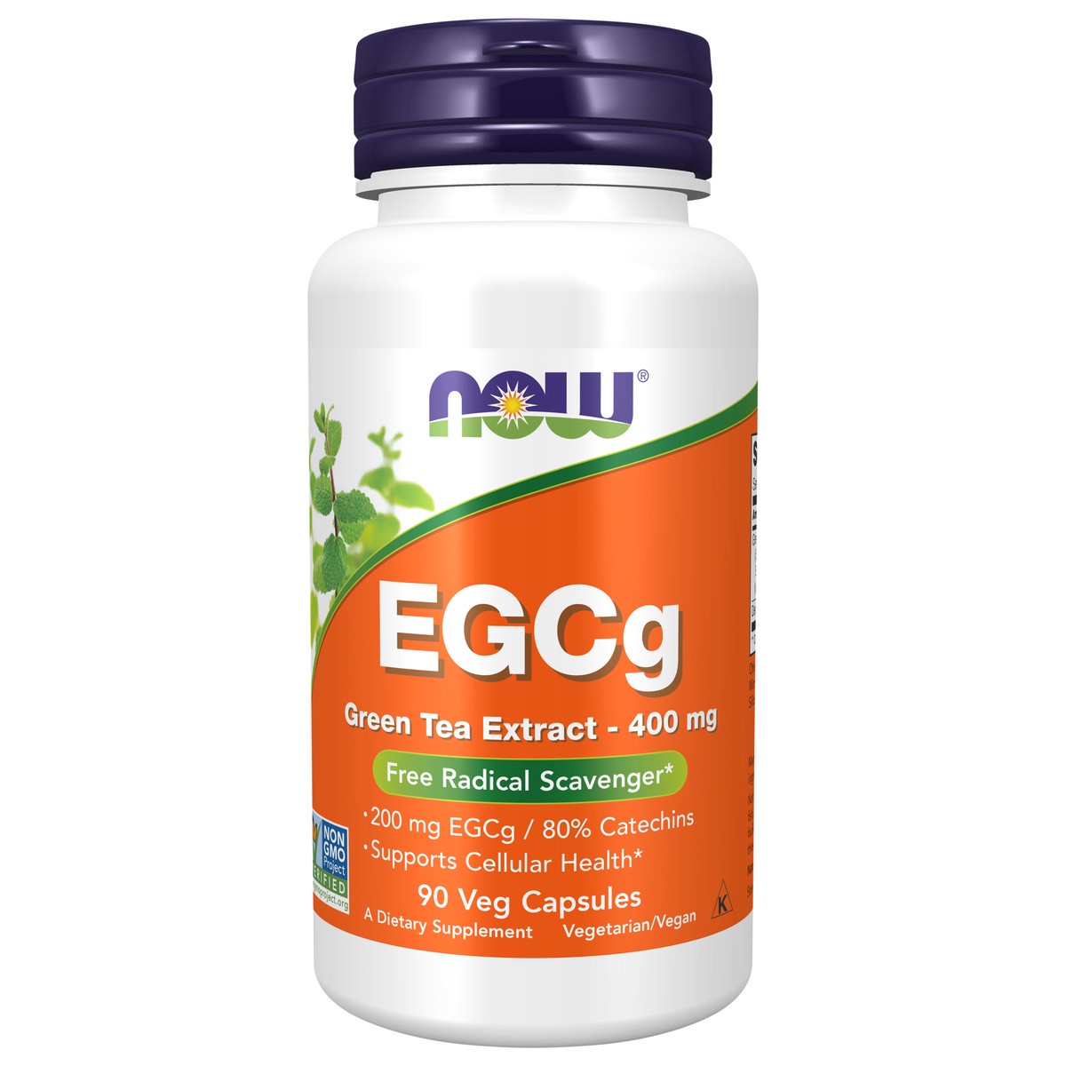 slide 1 of 4, NOW EGCg Green Tea Extract 400 mg - 90 Veg Capsules, 90 ct