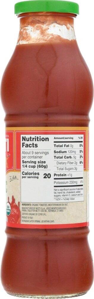 slide 4 of 5, Mutti Parma Organic Tomato Puree, 19.69 oz