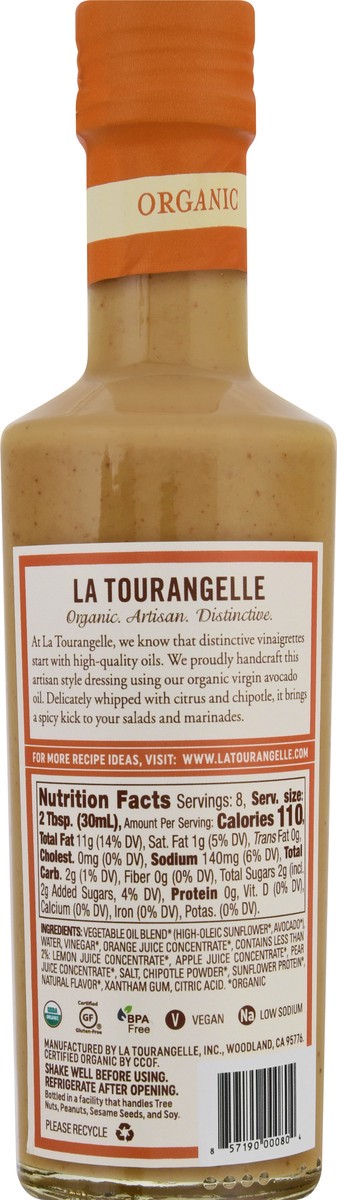 slide 4 of 13, La Tourangelle Organic Citrus Chipotle Vinaigrette 8.45 oz, 8.45 oz