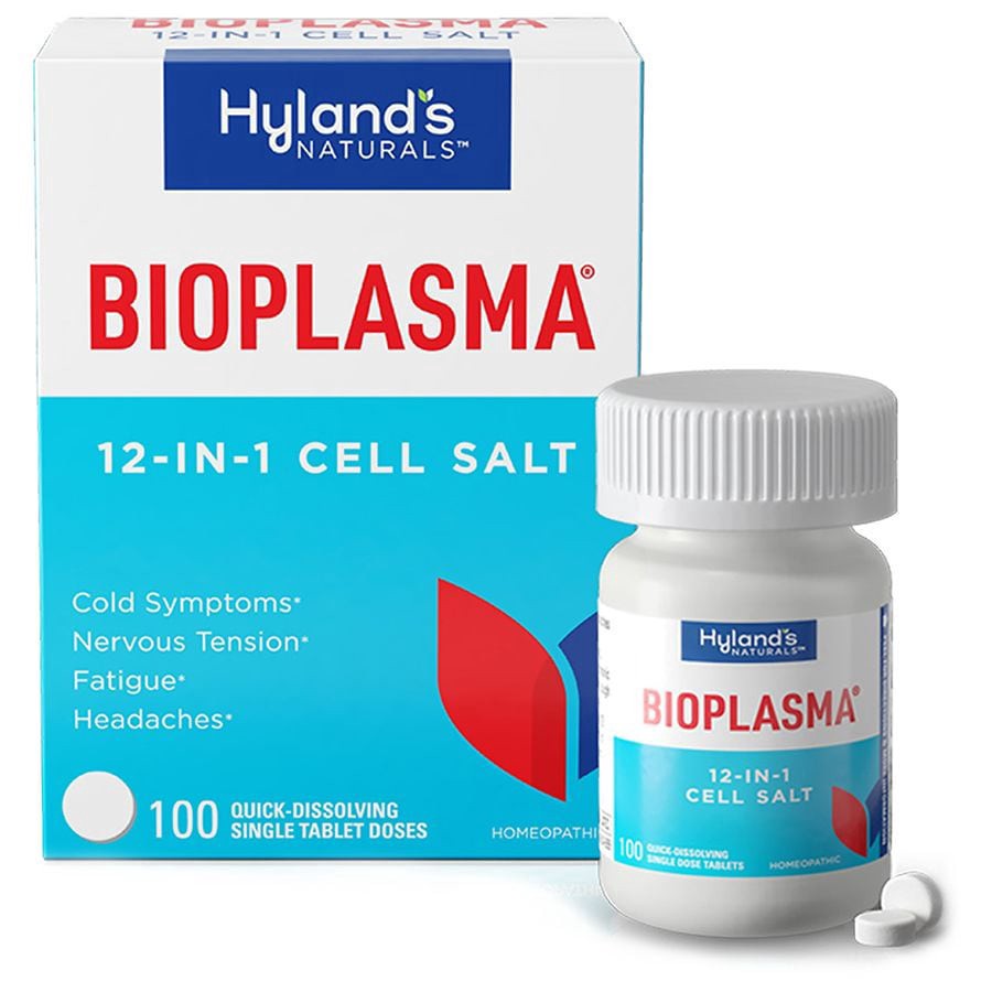 slide 1 of 1, Hyland's Naturals Bioplasma 12-in-1 Cell Salt, 100 tabs