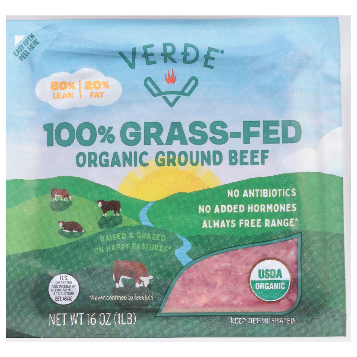 slide 9 of 13, Verde Organic Ground Beef 16 oz, 16 oz