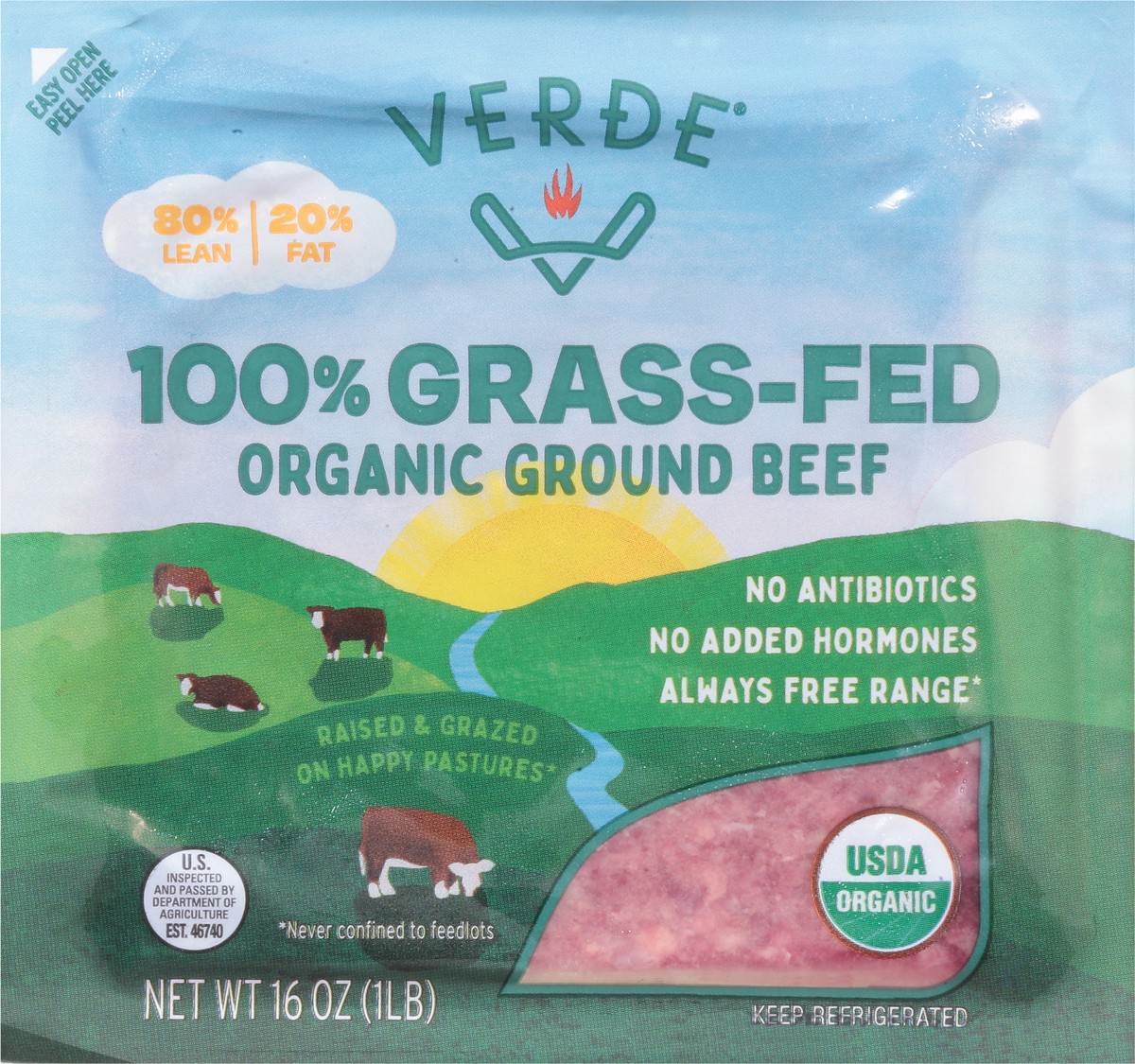 slide 3 of 13, Verde Organic Ground Beef 16 oz, 16 oz