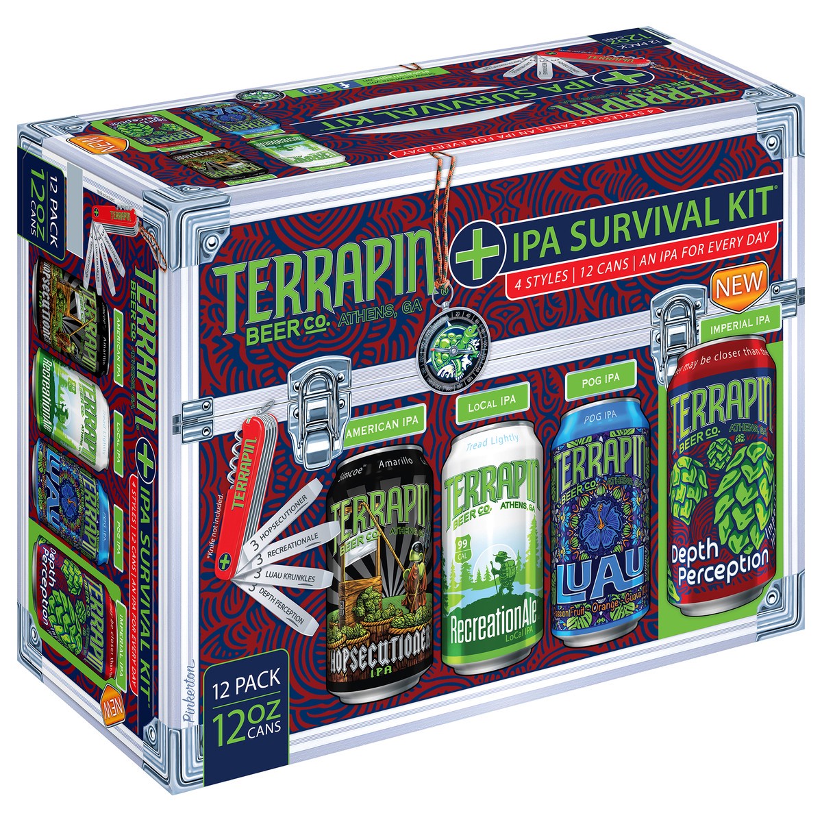 slide 3 of 9, Terrapin Beer Co. Terrapin IPA Survival Kit Craft Beer Variety Pack, 12 ct