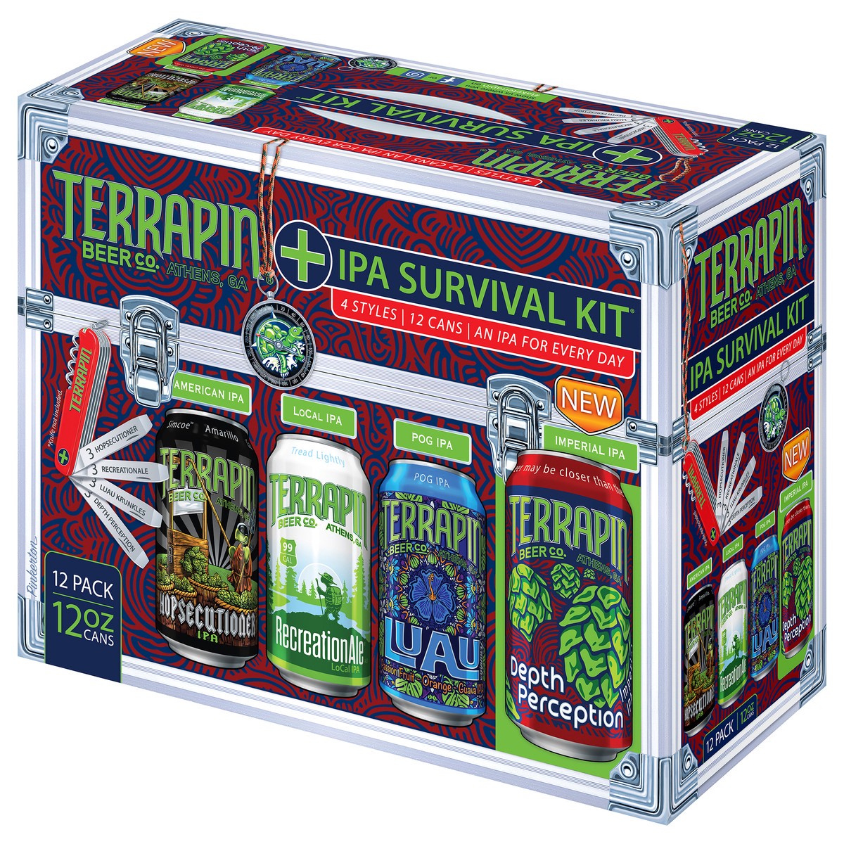 slide 8 of 9, Terrapin Beer Co. Terrapin IPA Survival Kit Craft Beer Variety Pack, 12 ct