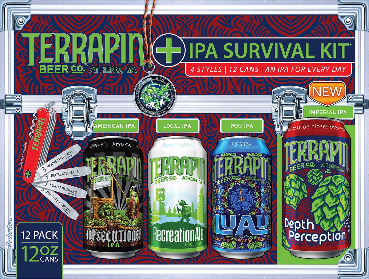 slide 4 of 9, Terrapin Beer Co. Terrapin IPA Survival Kit Craft Beer Variety Pack, 12 ct